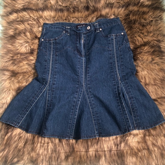 jeans skirt knee length